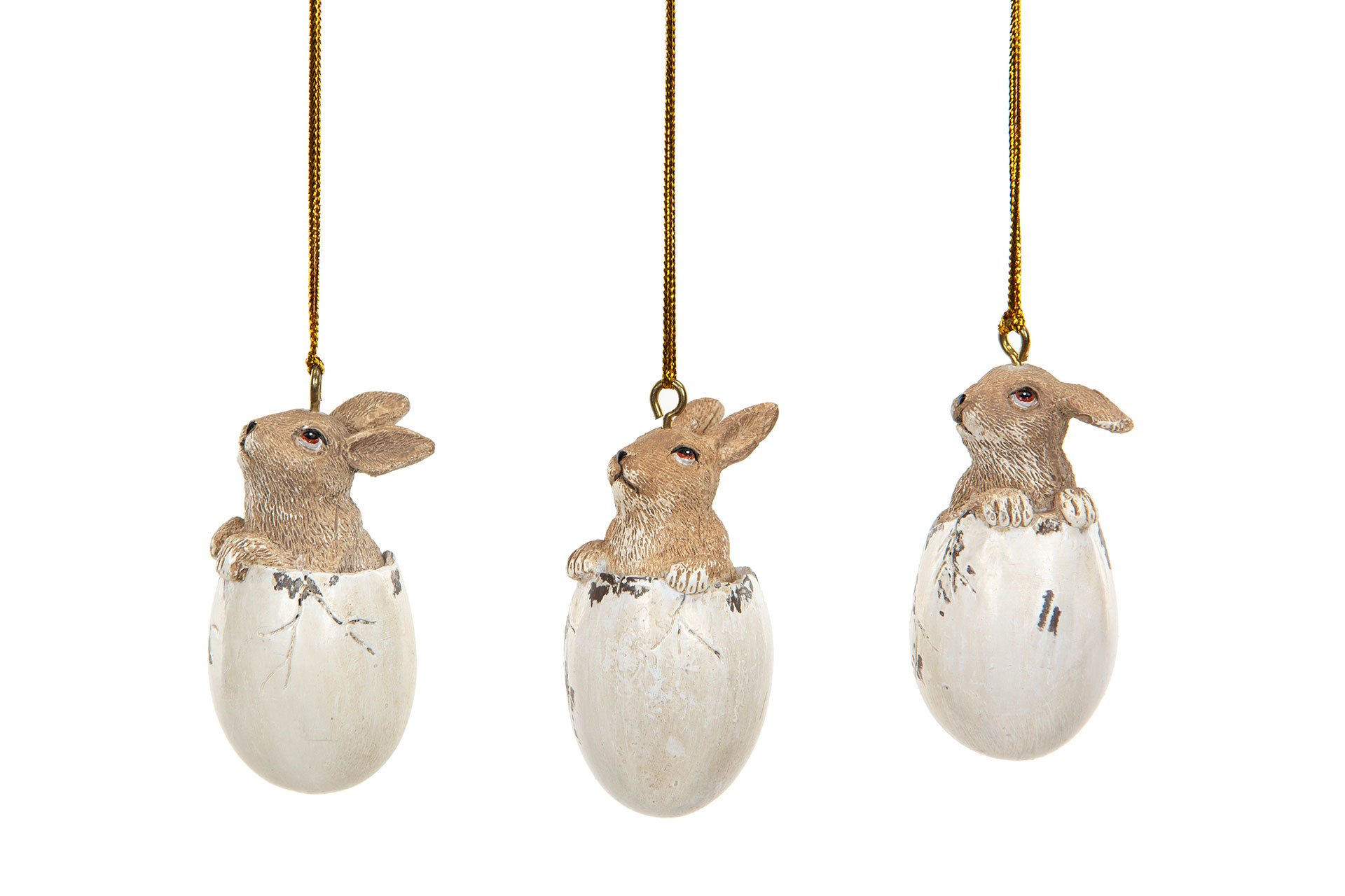 Kaniner i ägg Häng Poly Mix 6 cm - 3-pack  - 2