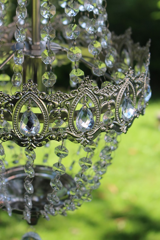 TAKLAMPA KRISTALL LAMPA/TAKKRONA - KLAR/ANTIKSILVER - PRISSÄNKT - 8