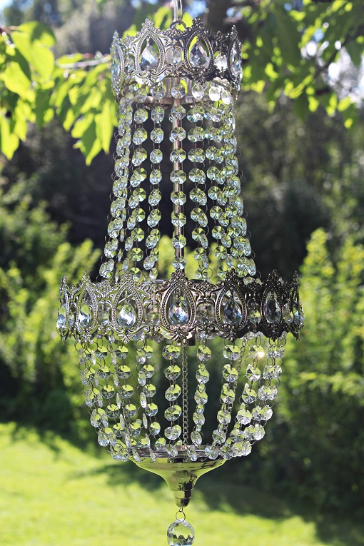 TAKLAMPA KRISTALL LAMPA/TAKKRONA - KLAR/ANTIKSILVER - PRISSÄNKT - 2