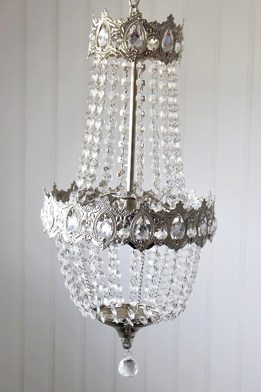 TAKLAMPA KRISTALL LAMPA/TAKKRONA - KLAR/ANTIKSILVER - PRISSÄNKT - 12