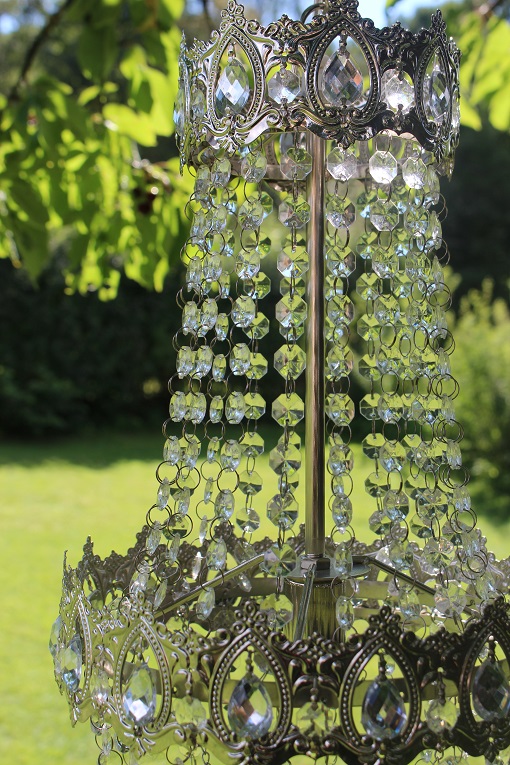 TAKLAMPA KRISTALL LAMPA/TAKKRONA - KLAR/ANTIKSILVER - PRISSÄNKT - 11