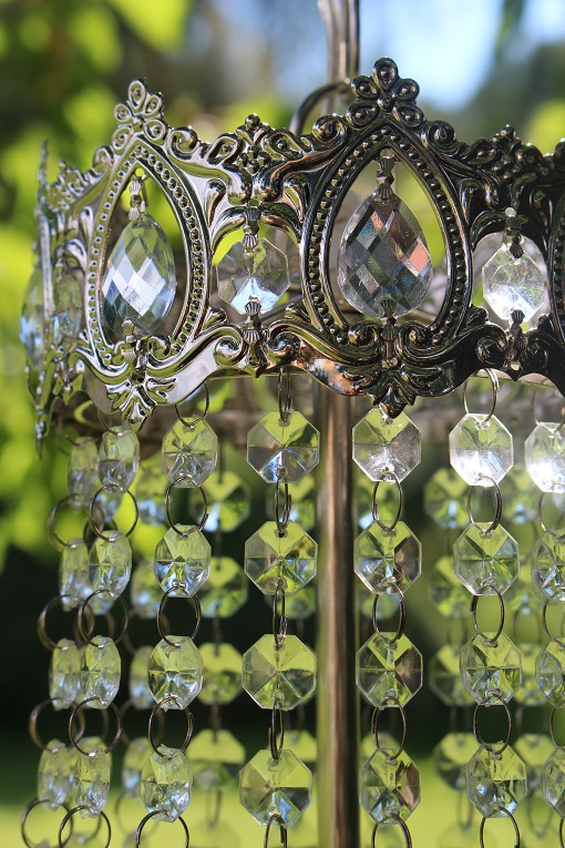TAKLAMPA KRISTALL LAMPA/TAKKRONA - KLAR/ANTIKSILVER - PRISSÄNKT - 9