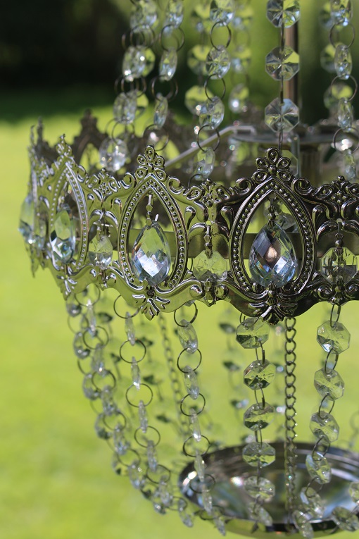 TAKLAMPA KRISTALL LAMPA/TAKKRONA - KLAR/ANTIKSILVER - PRISSÄNKT - 10