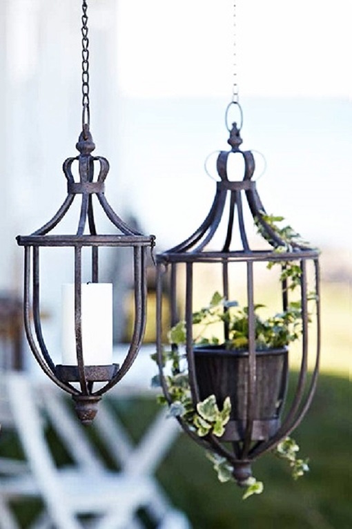 Hanging lantern - Lantern - Ampel Crown 2-pack Rust