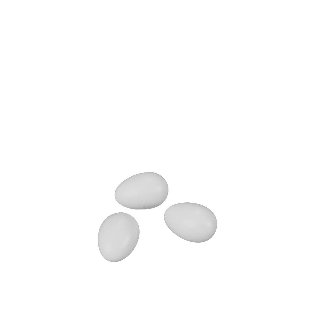 Egg - Decoration - White - Ceramic - Quail egg - 3 cm - Deco Egg - 7