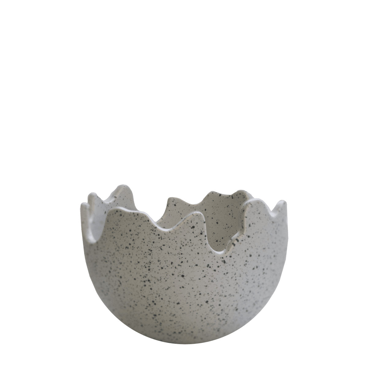 Happy Easter Bowl - Eggshell Pot - Grey/Spotted - Large - 6