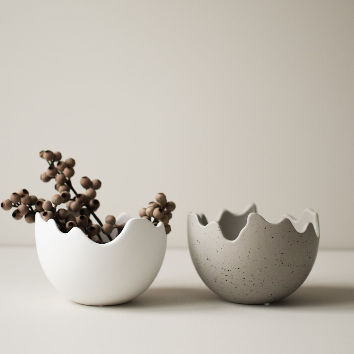 Happy Easter - Bowl - Eggshell Pot - White - Large - 6