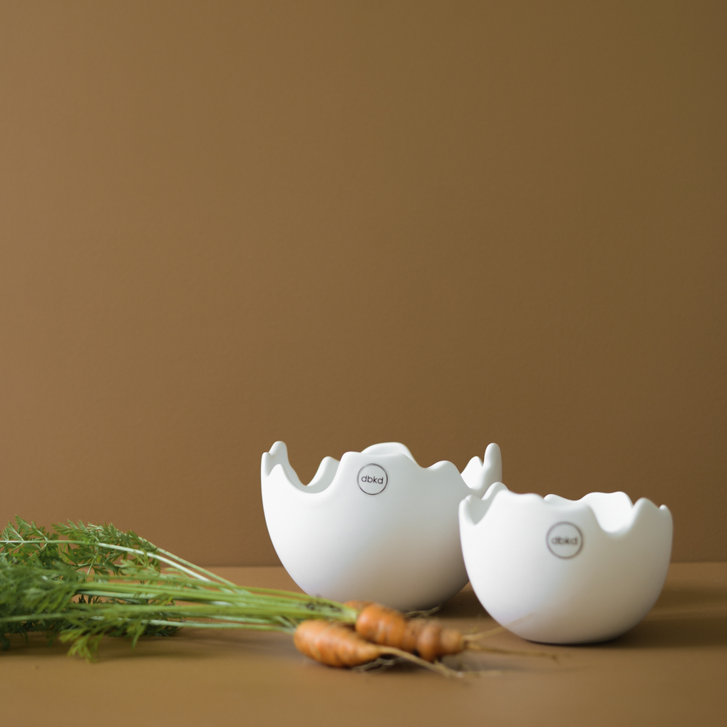 Happy Easter - Bowl - Eggshell Pot - White - Large - 7