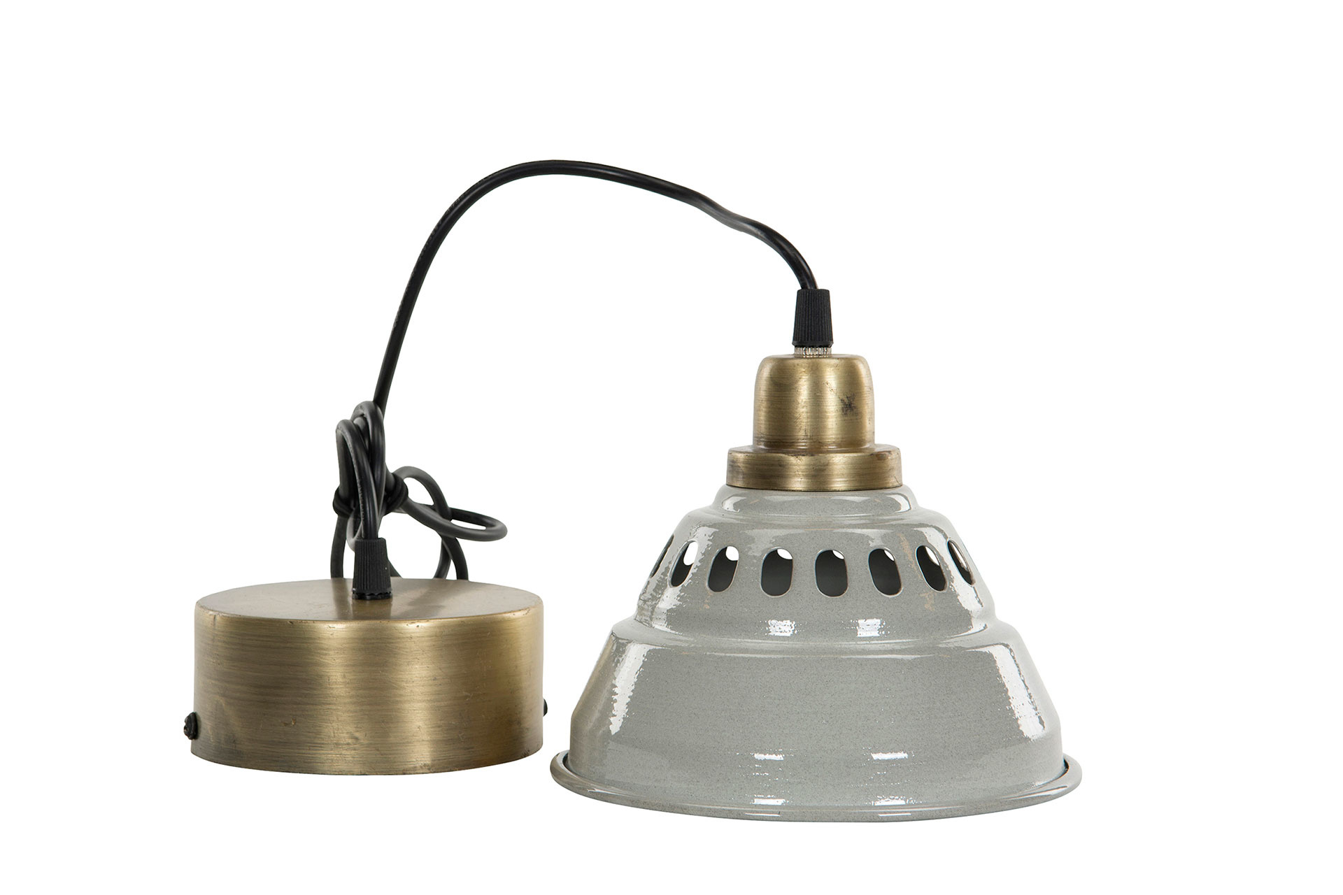 Lamp Enamel Grey 18x16 cm - 2