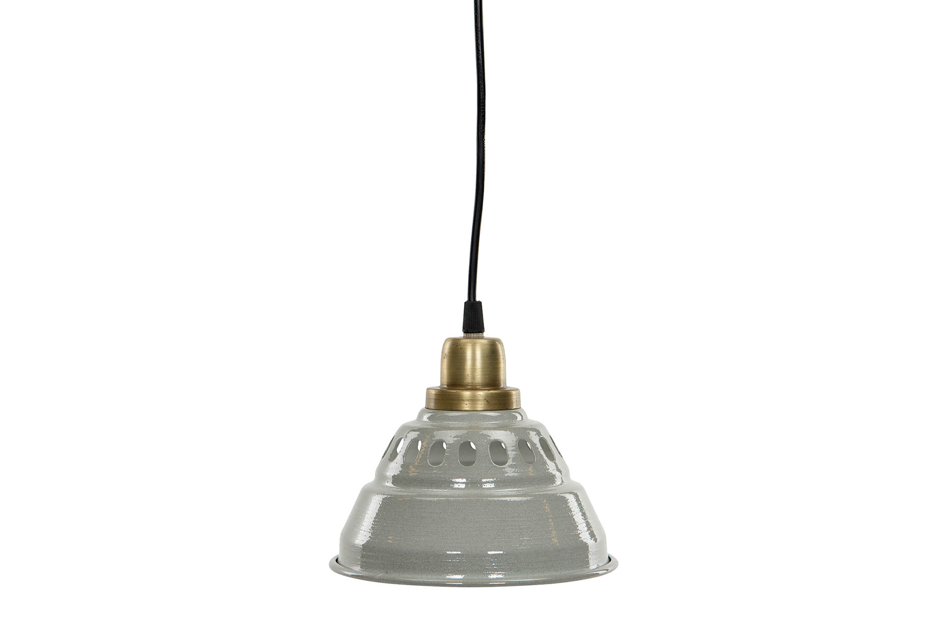 Lamp Enamel Grey 18x16 cm