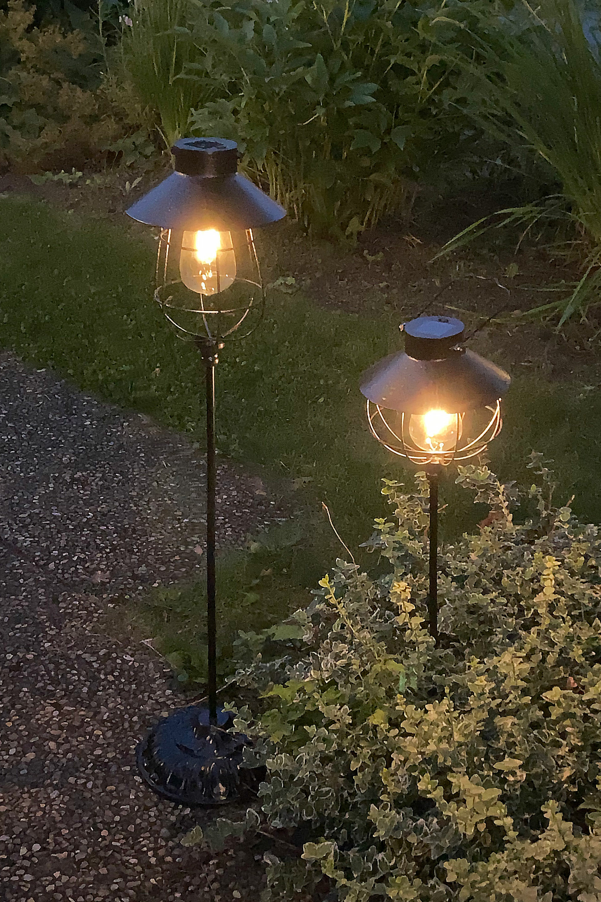 Lampa/Solcell Led Fot Antiksvart 22x74 cm - 2