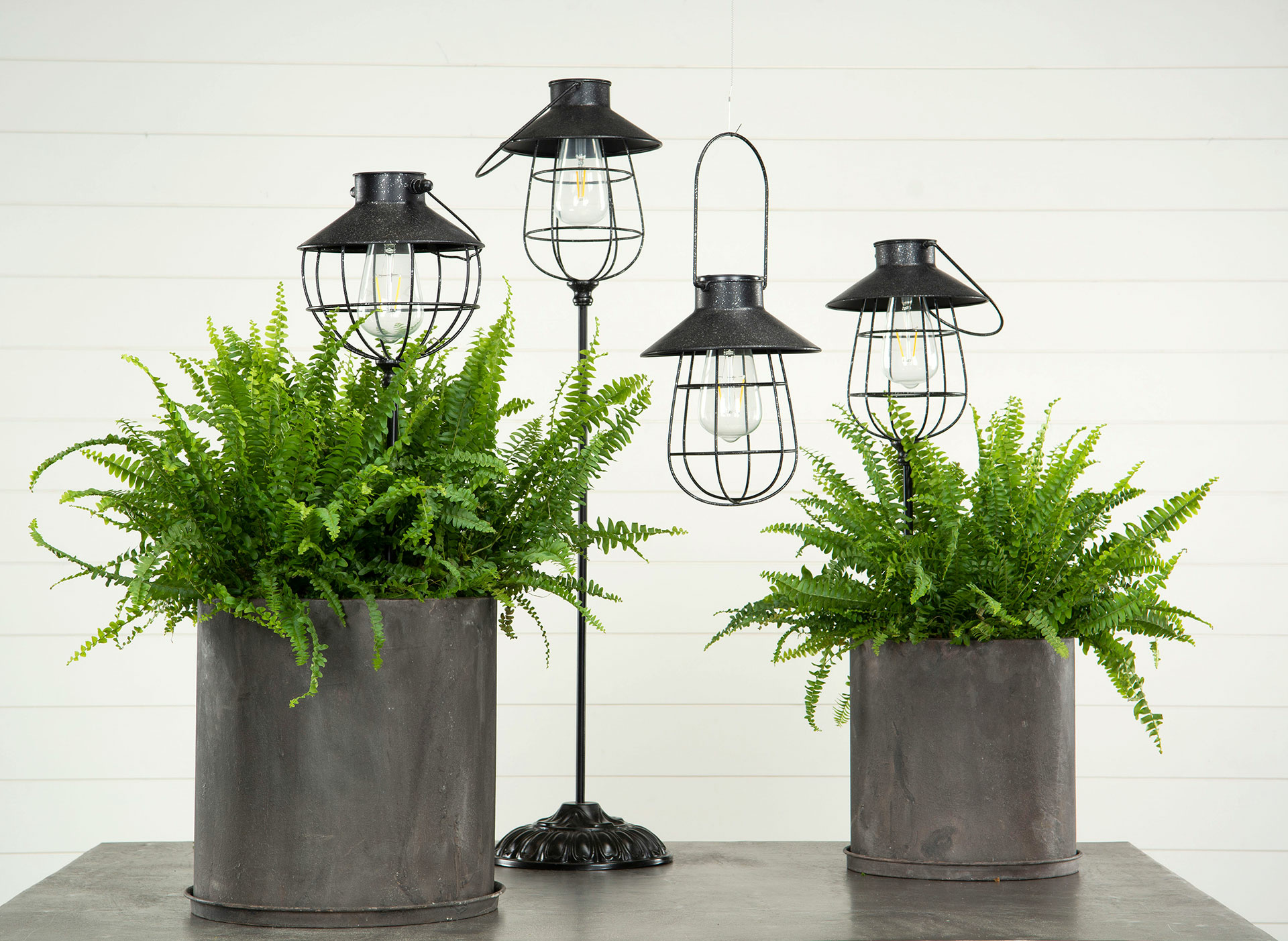 Lampa/Solcell Led Fot Antiksvart 22x74 cm - 8