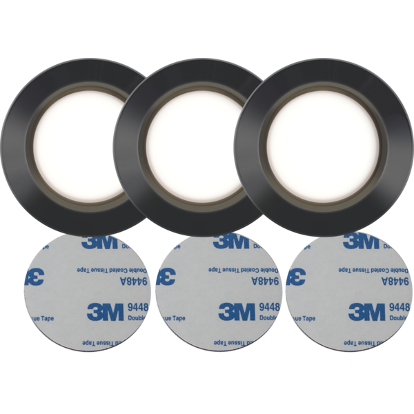 Lampa - Spotlight - Nattlampa - Funktionell - Svart - 3-pack - 8
