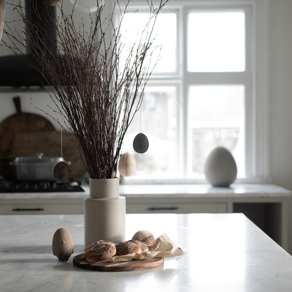 Ovoid - Ägg - Papper - Sand - Hängande dekoration - 7 cm - 11