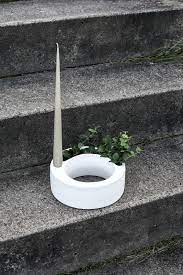 Candlestick - White ceramic - 20 cm - 4