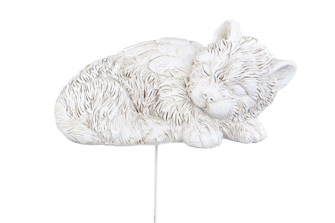 Katt/Hund Ängel Stick Lurvig Vit Poly 13,5x10,5x8cm - 2