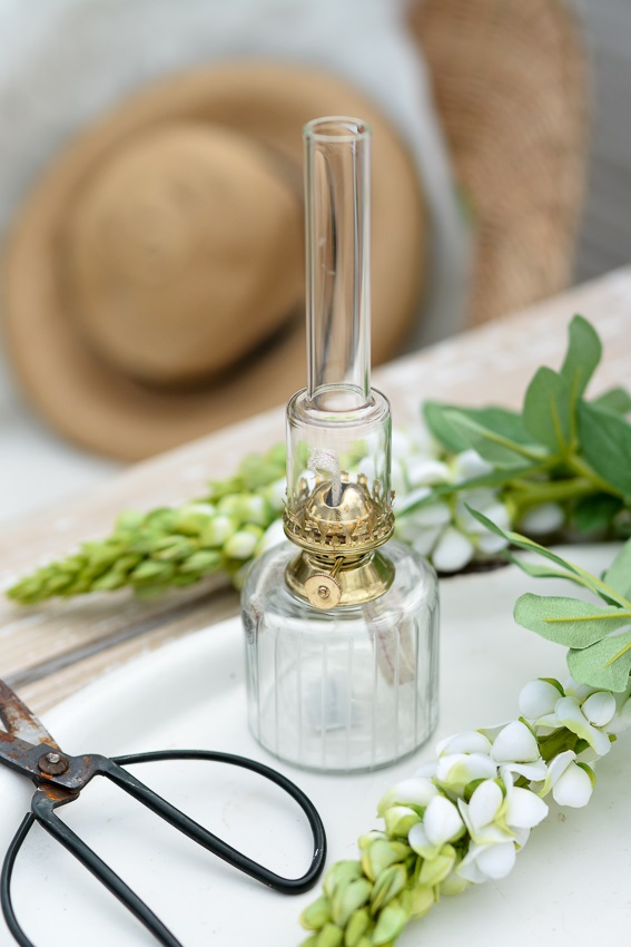 GLASS OIL LAMP STRAIGHT SMALL - 6