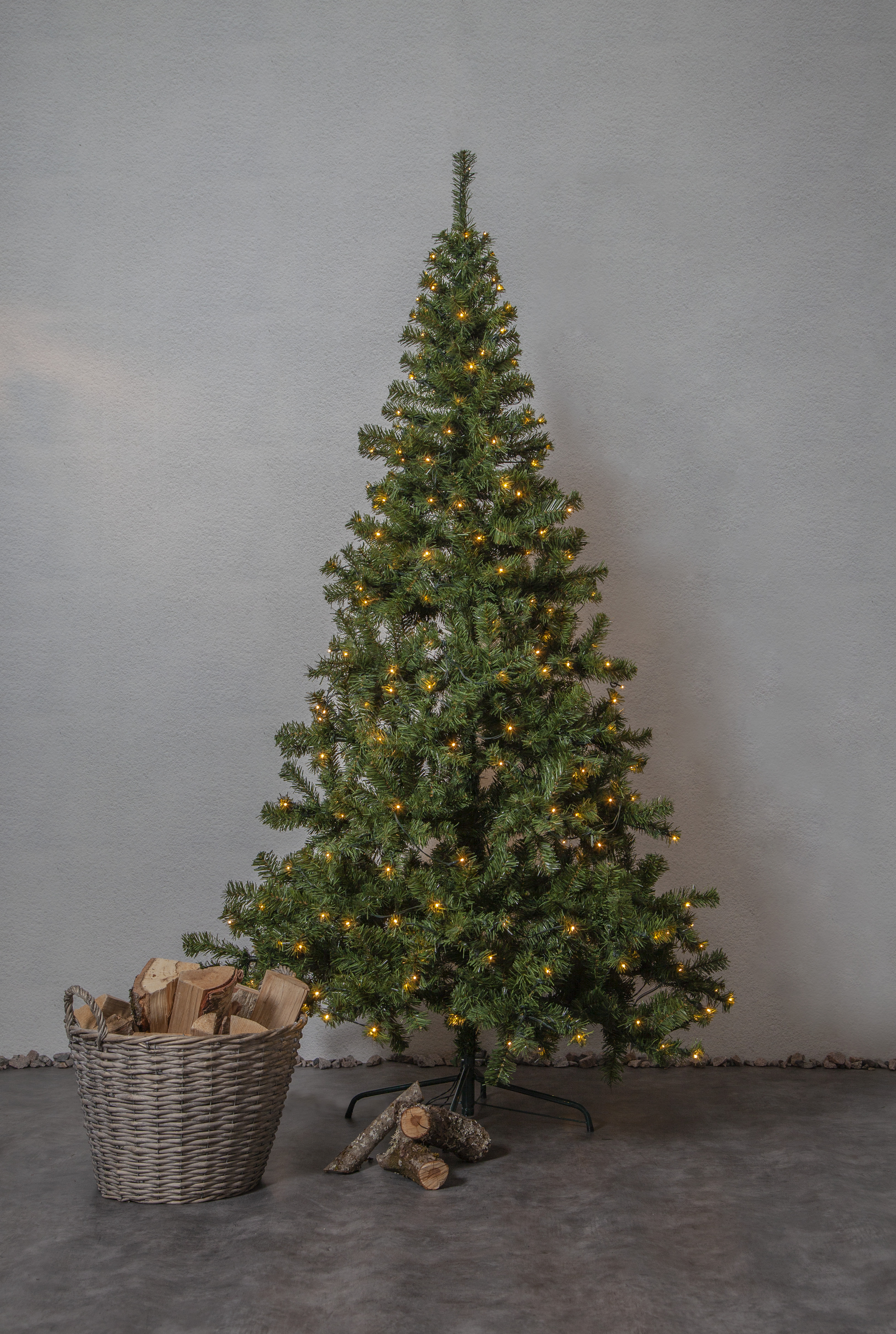 Christmas tree with LED lights, 210 cm