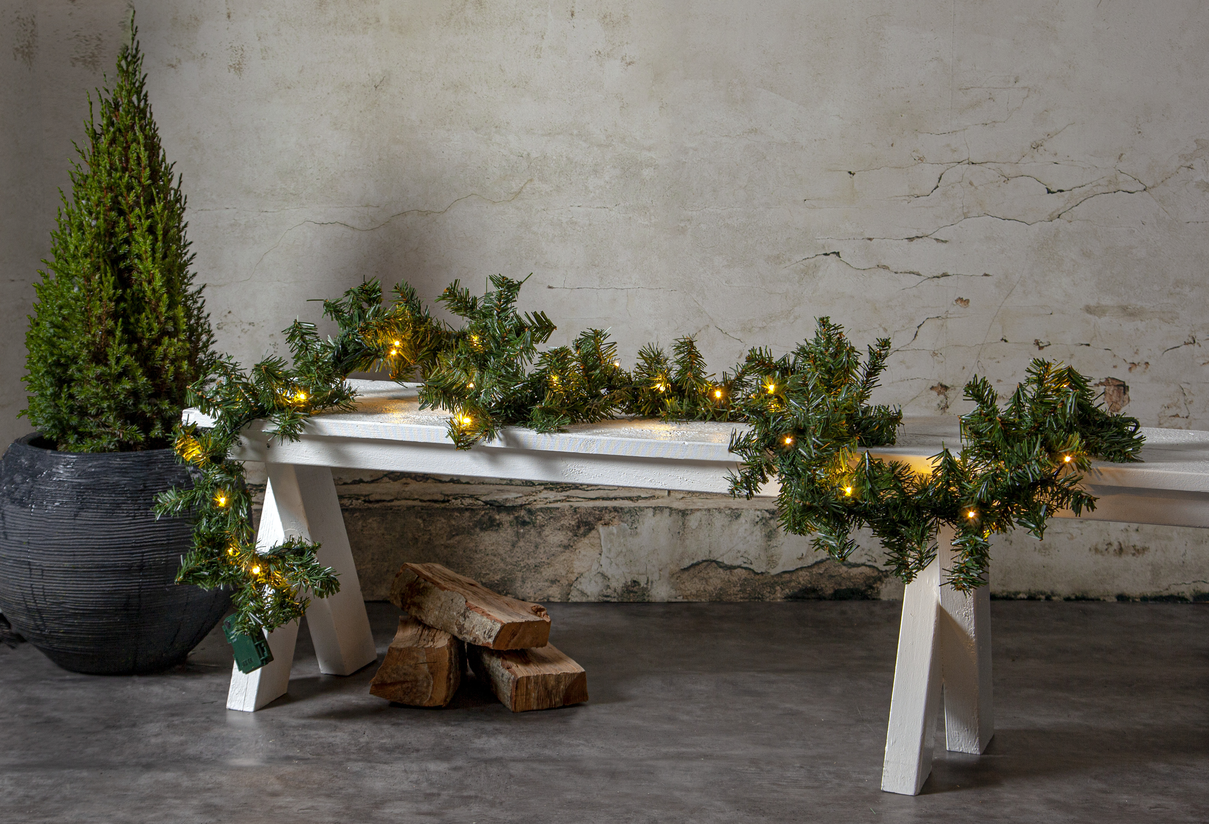 Garland Fir with lighting - LED