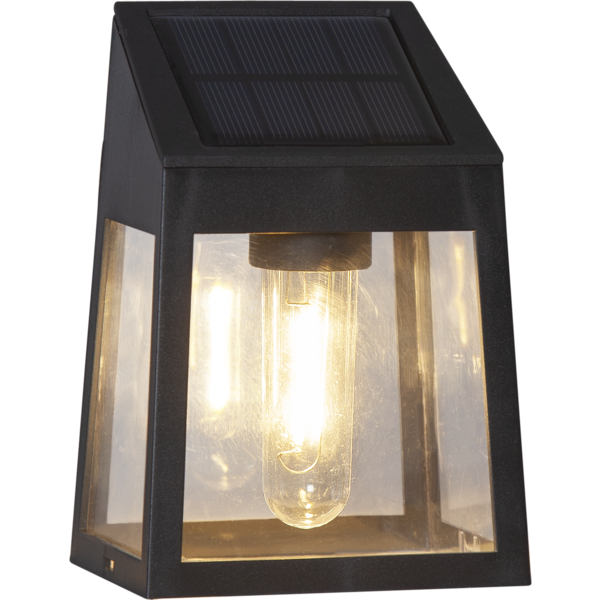 Solar cell lighting wall lantern - 2-pack - 13.5x9x6.5 cm - 2