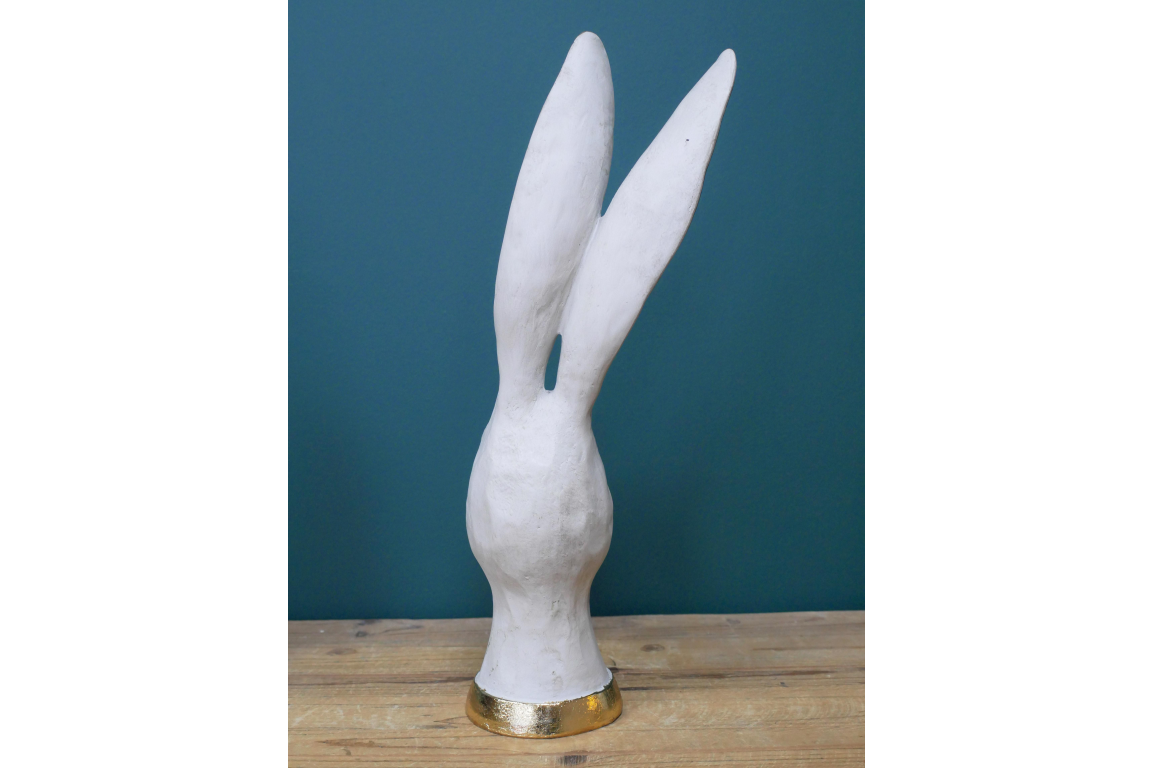 Hare Head Poly White/Gold 16x38 cm - 6
