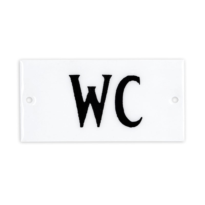Enamel sign - Sign - WC - 2