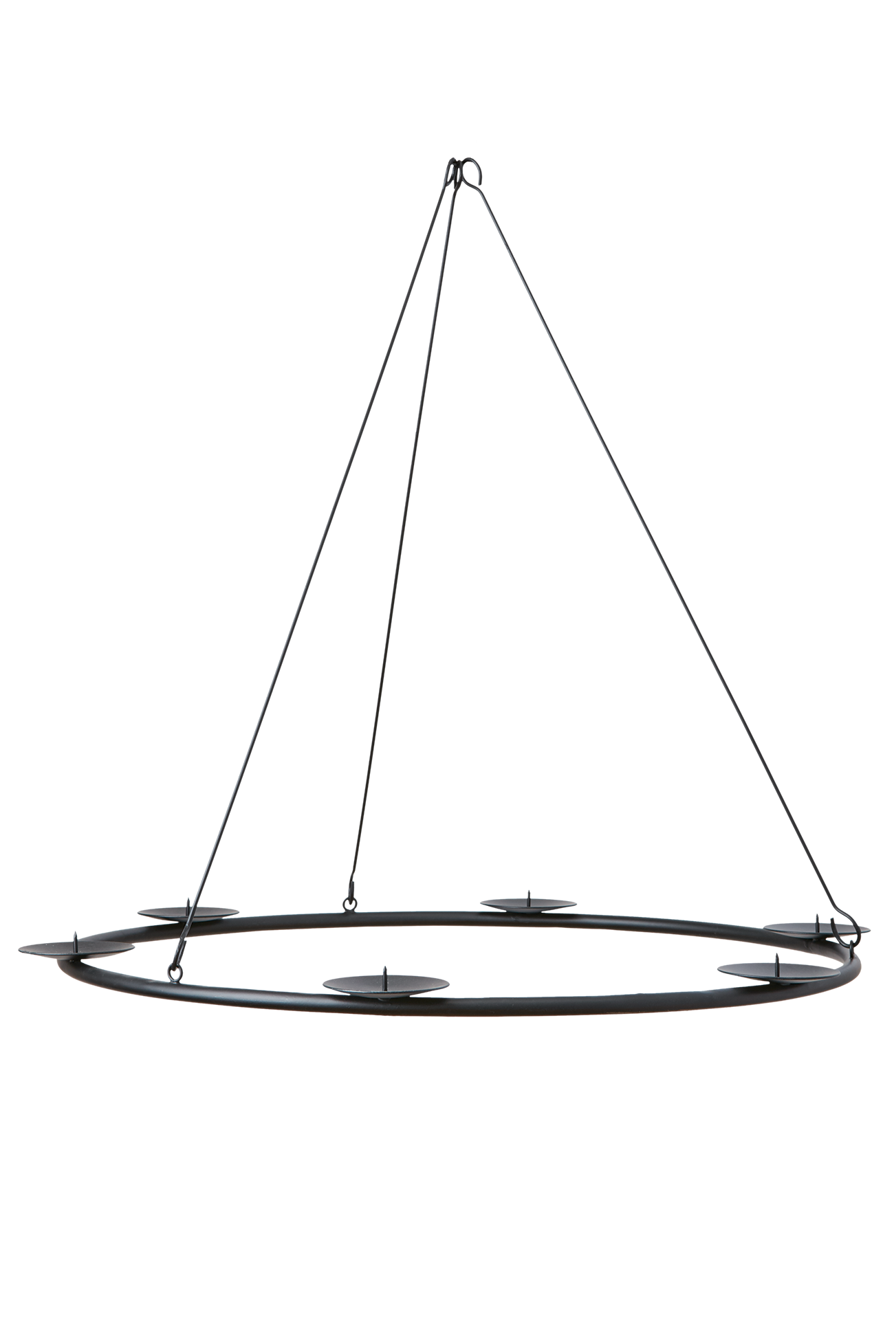 Ljuskrona - Takkrona Svart Metall Ø: 60 cm - 8