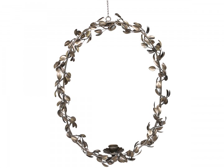 Candle ring - Candlestick with leaves - 40x30 cm - 3