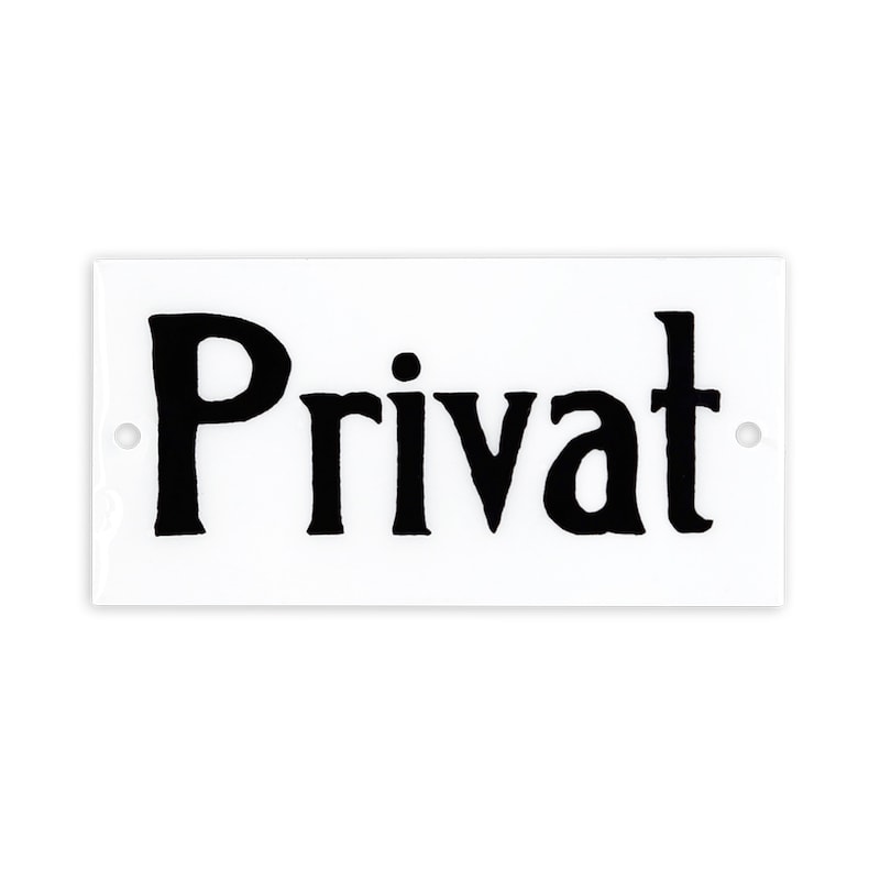 Emaljskylt - Skylt - Privat - 2