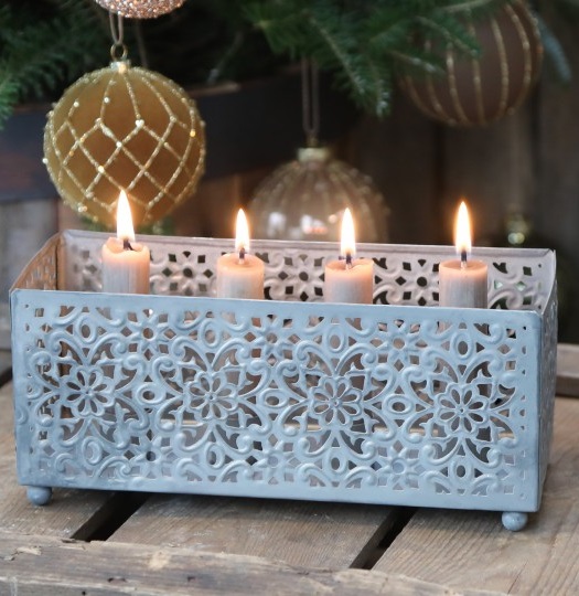 Advent candle holder - Advent box for 4 candles - 23 cm - 3