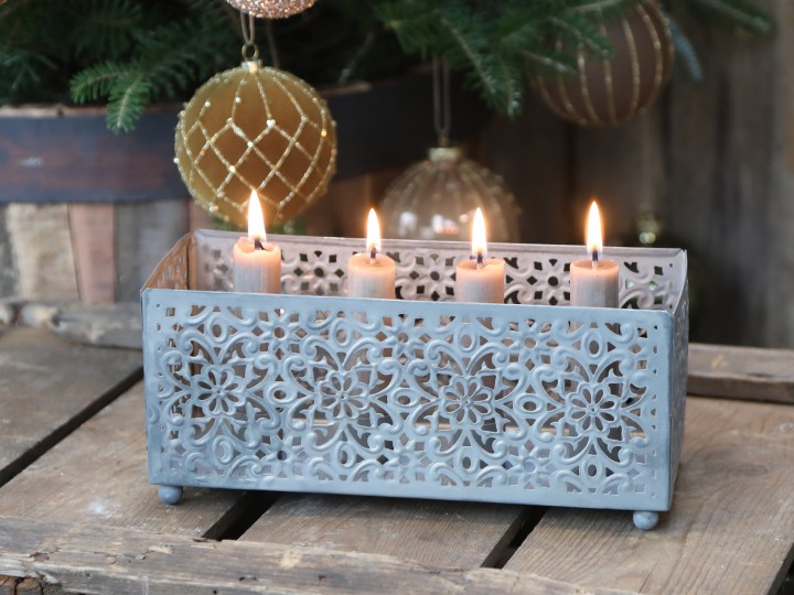 Advent candle holder - Advent box for 4 candles - 23 cm - 4