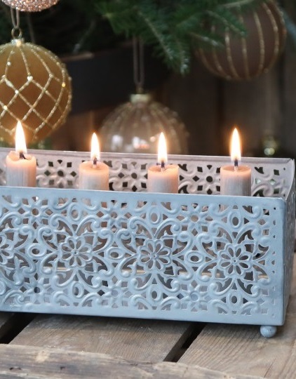 Advent candle holder - Advent box for 4 candles - 23 cm - 2