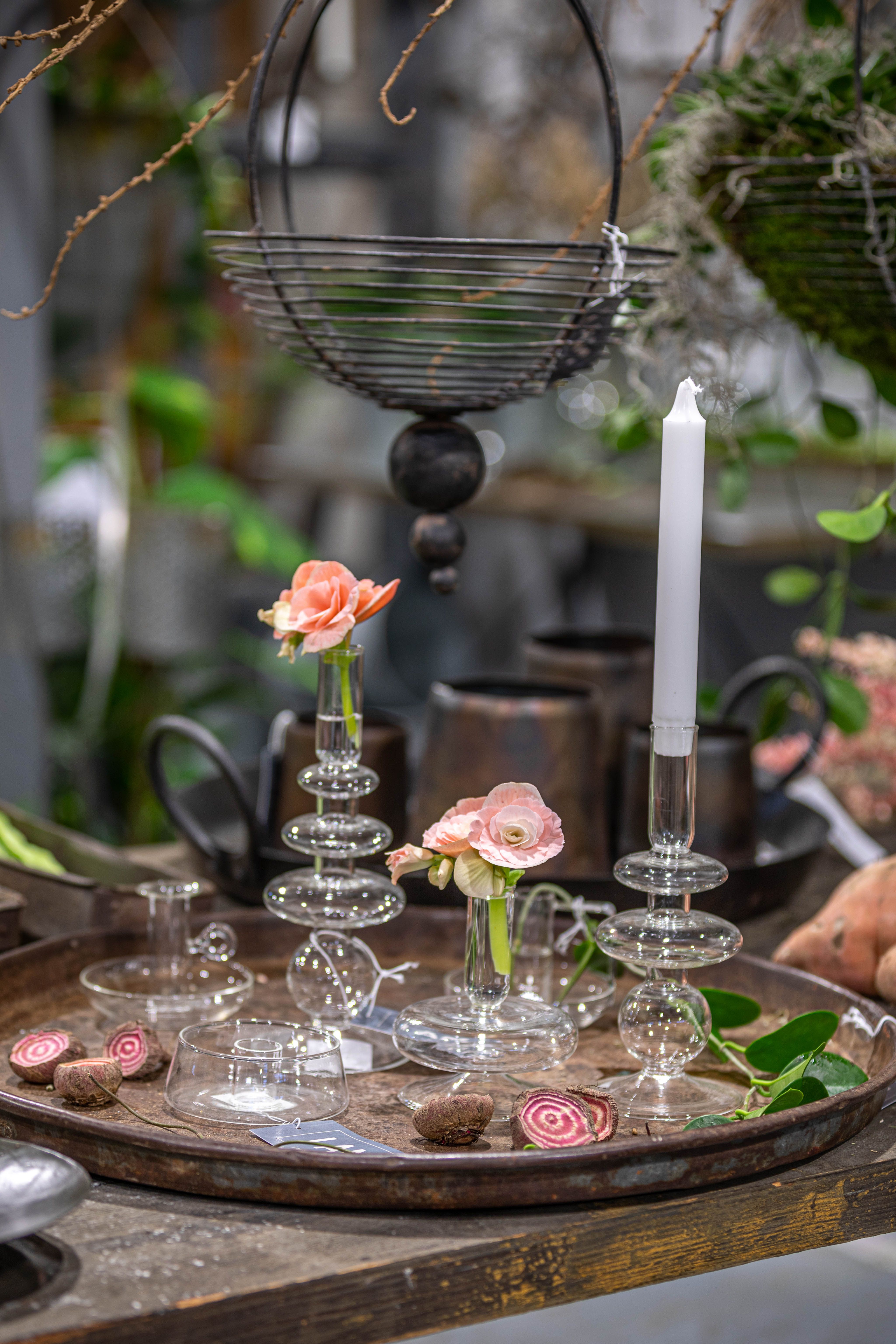 Glass vase - Candlestick - Vase - Siri - 21 cm - 2
