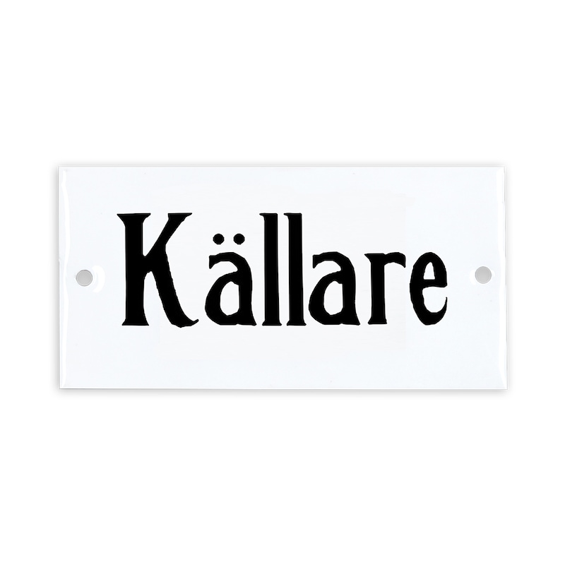 Emaljskylt - Skylt - Källare - 2