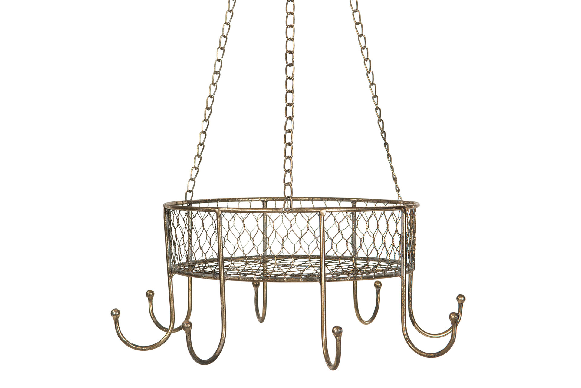 Hanging basket, gold brown, 38x16 cm - 2