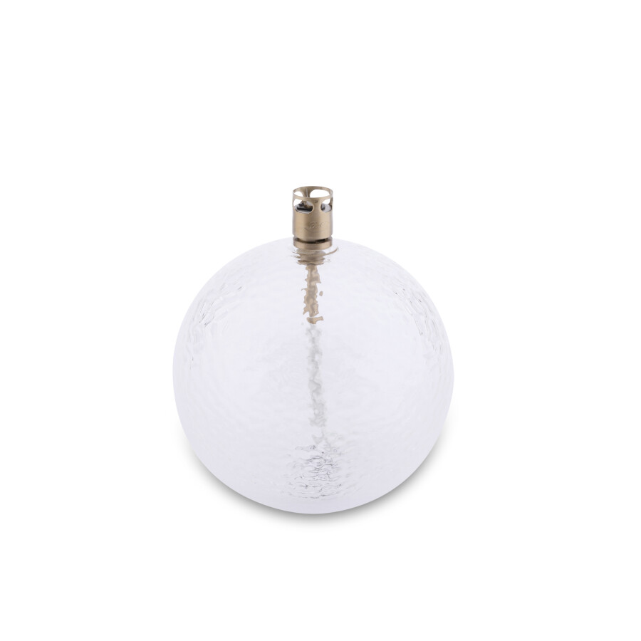 Oljelampa hamrat glas - Rund - Klar - Ø11 cm - 2