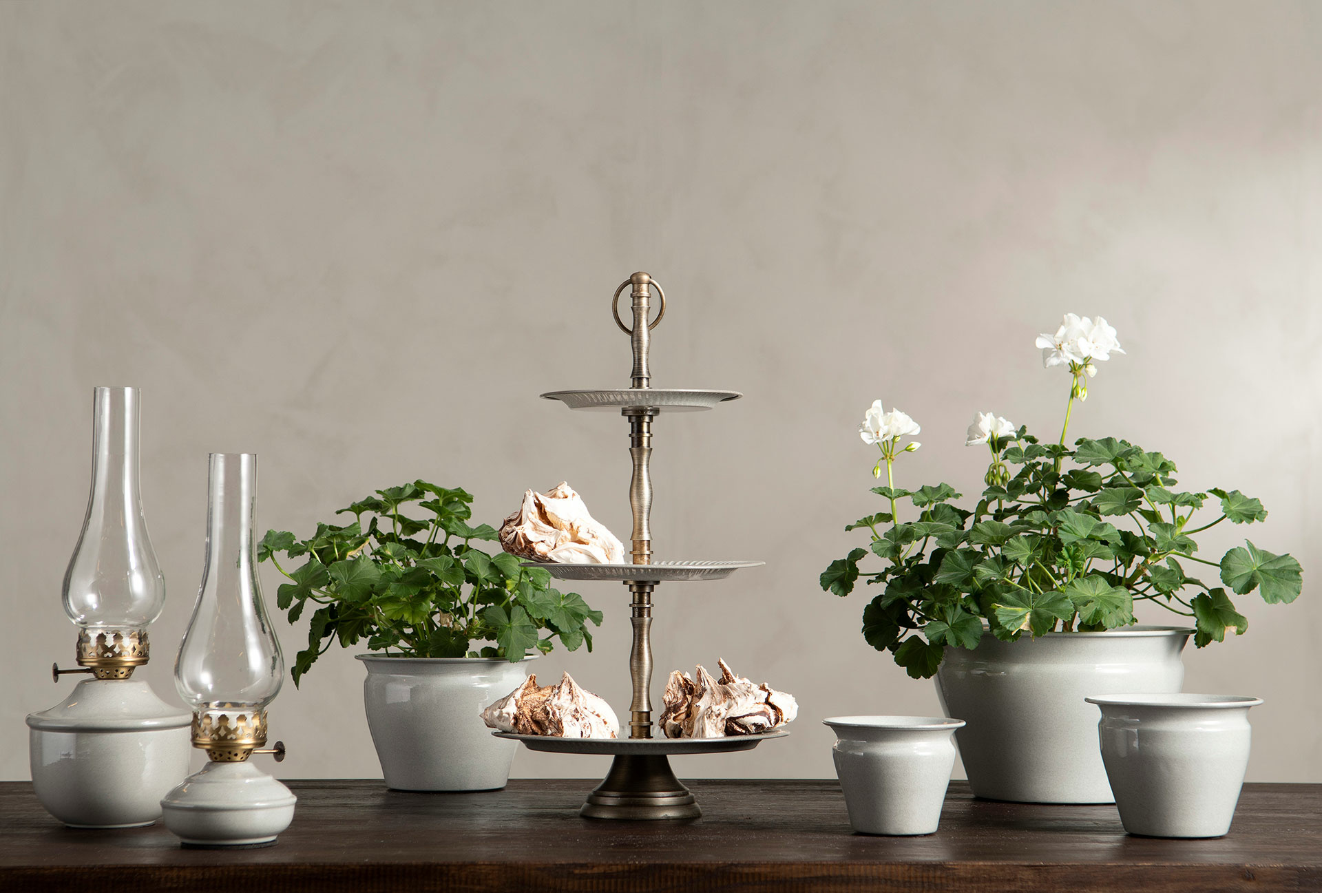 Tiered tray - Cake tray Enamel Stone 25x45 cm - 5