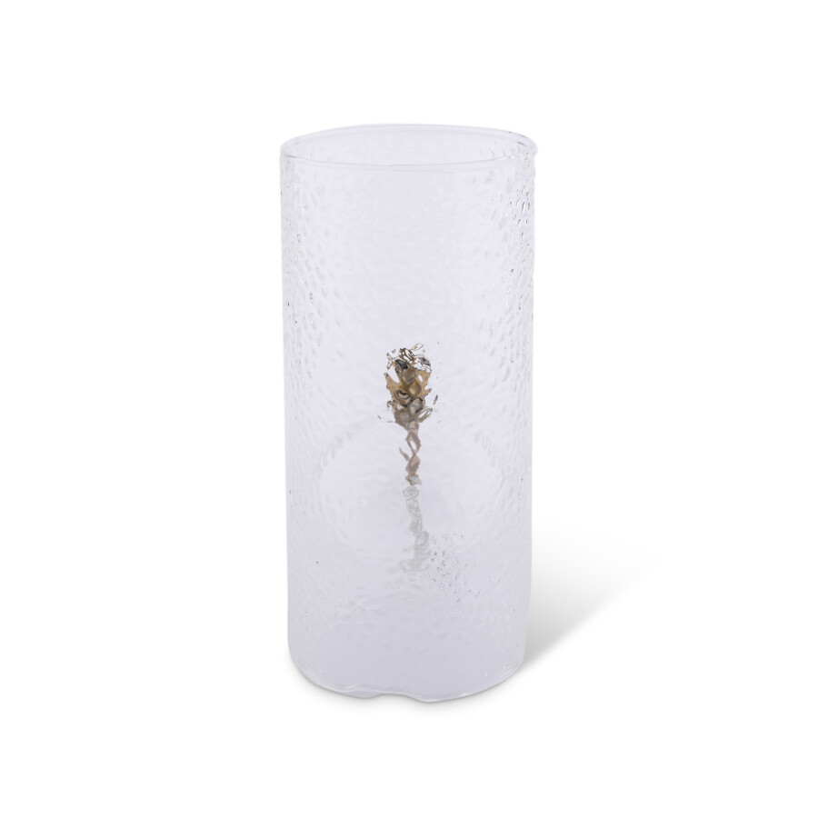 Oil lamp Hammered Glass - 22x10 cm - Cylinder - 3