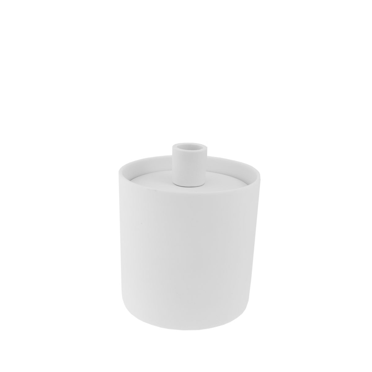 Ljusskål - Ljusstake med lock - 25 cm - Vit - 4