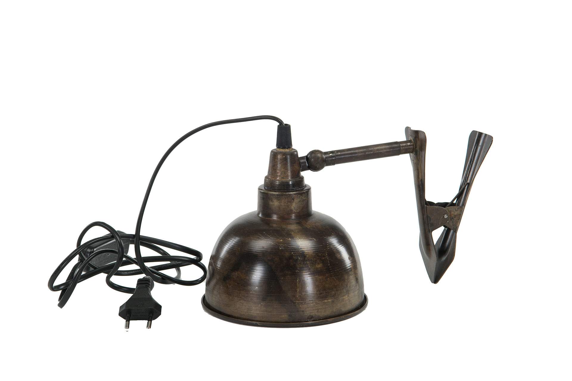 Vägglampa - Klämspot - Industrilampa - Brun Antik - 3
