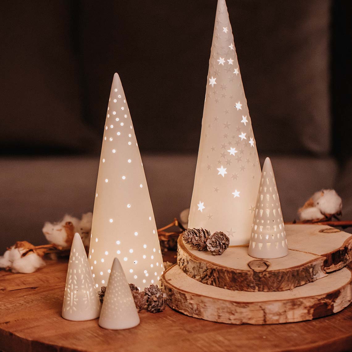 Christmas tree - LED - Battery operated - 4x9.5 cm - 4