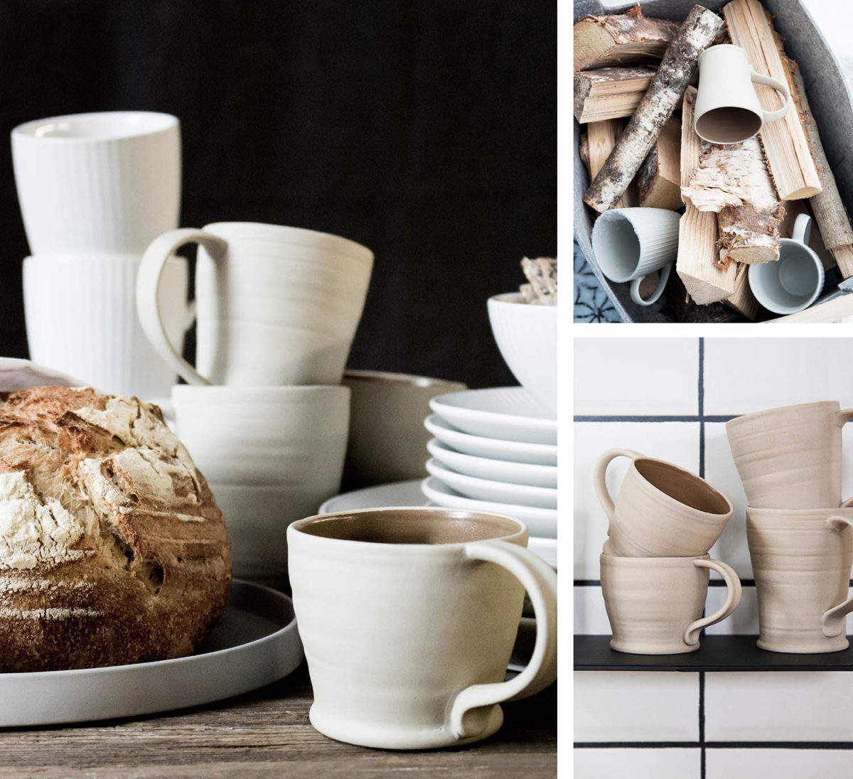 Large Mug - Cup - Stoneware - Sand - 3