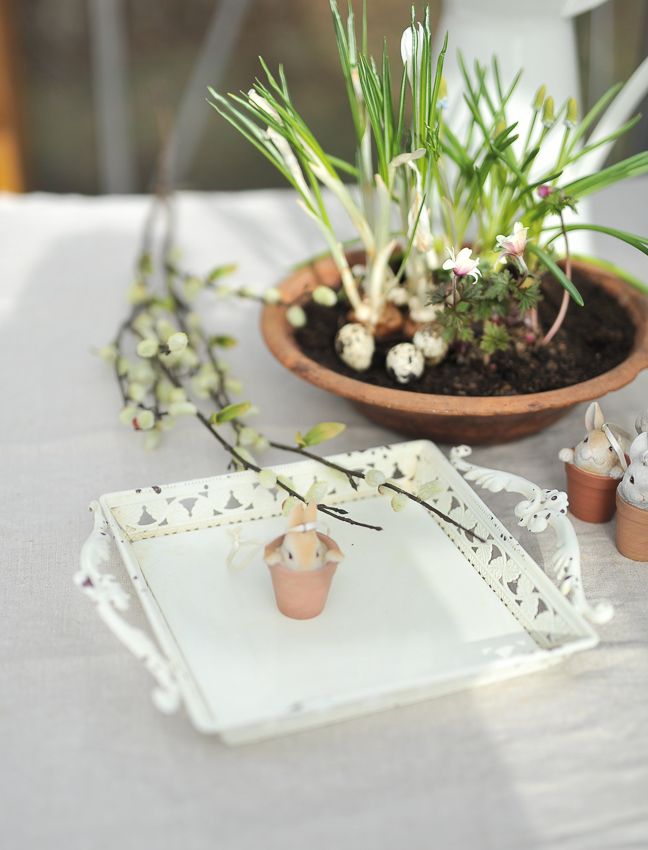 Tray with handle and decoration - 29 cm