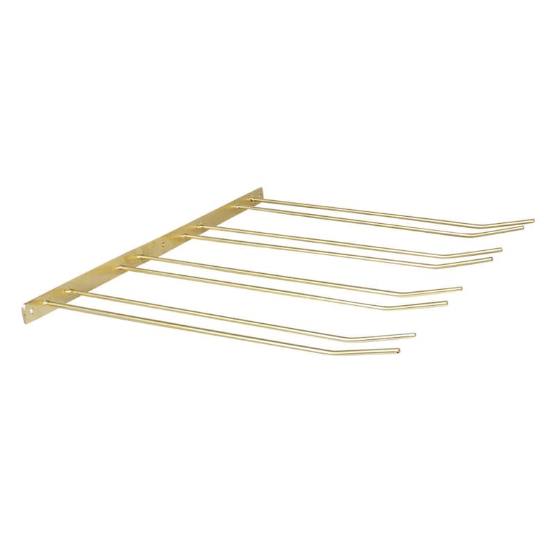 Glass hanger 4 rows - Brass - 2