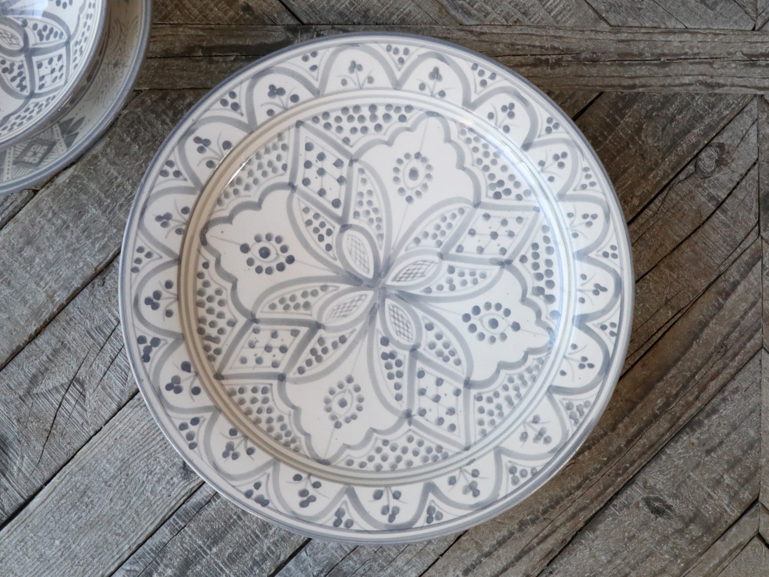 Hand-painted bowl – Salad bowl – H6/Ø35 cm