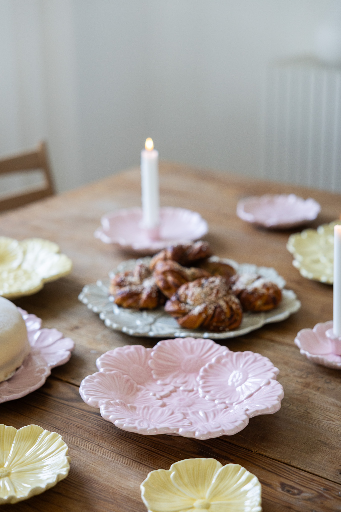 Flowers - Dish - Flower - Ceramic - Light pink - 13x13 cm - 2