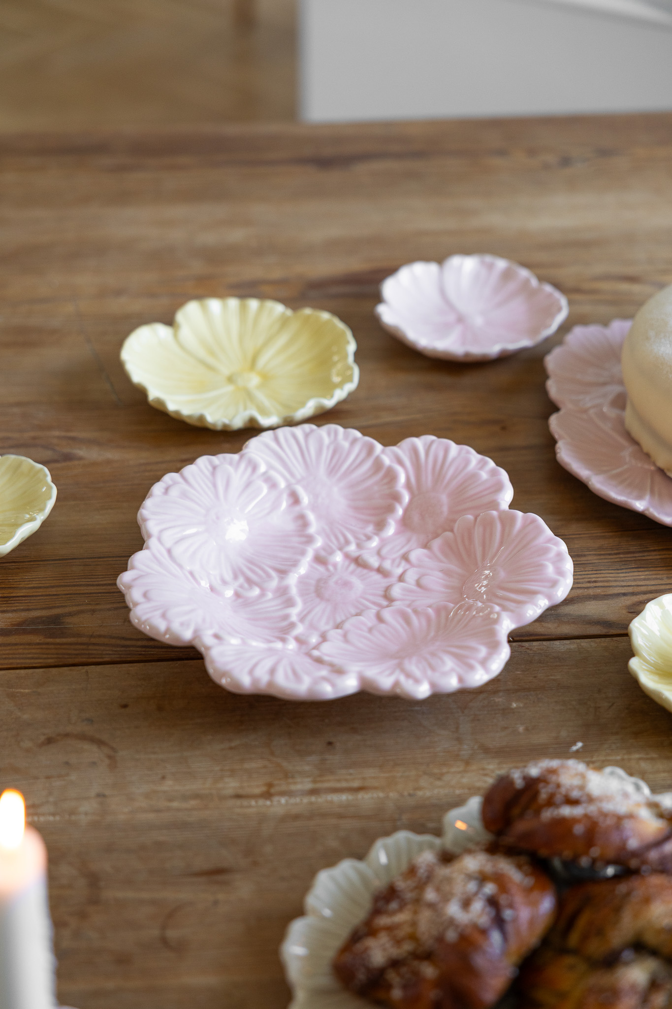 Flowers - Dish - Flower - Ceramic - Light pink - 13x13 cm - 3