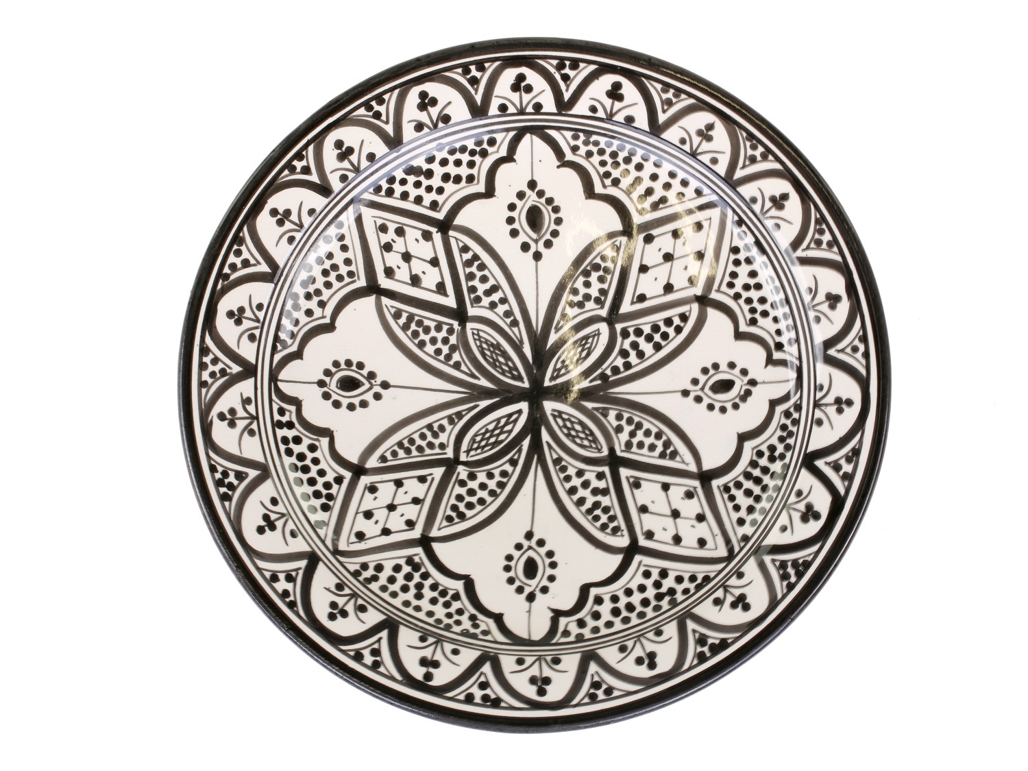 Hand-painted bowl – Salad bowl – H6/Ø35 cm - 3