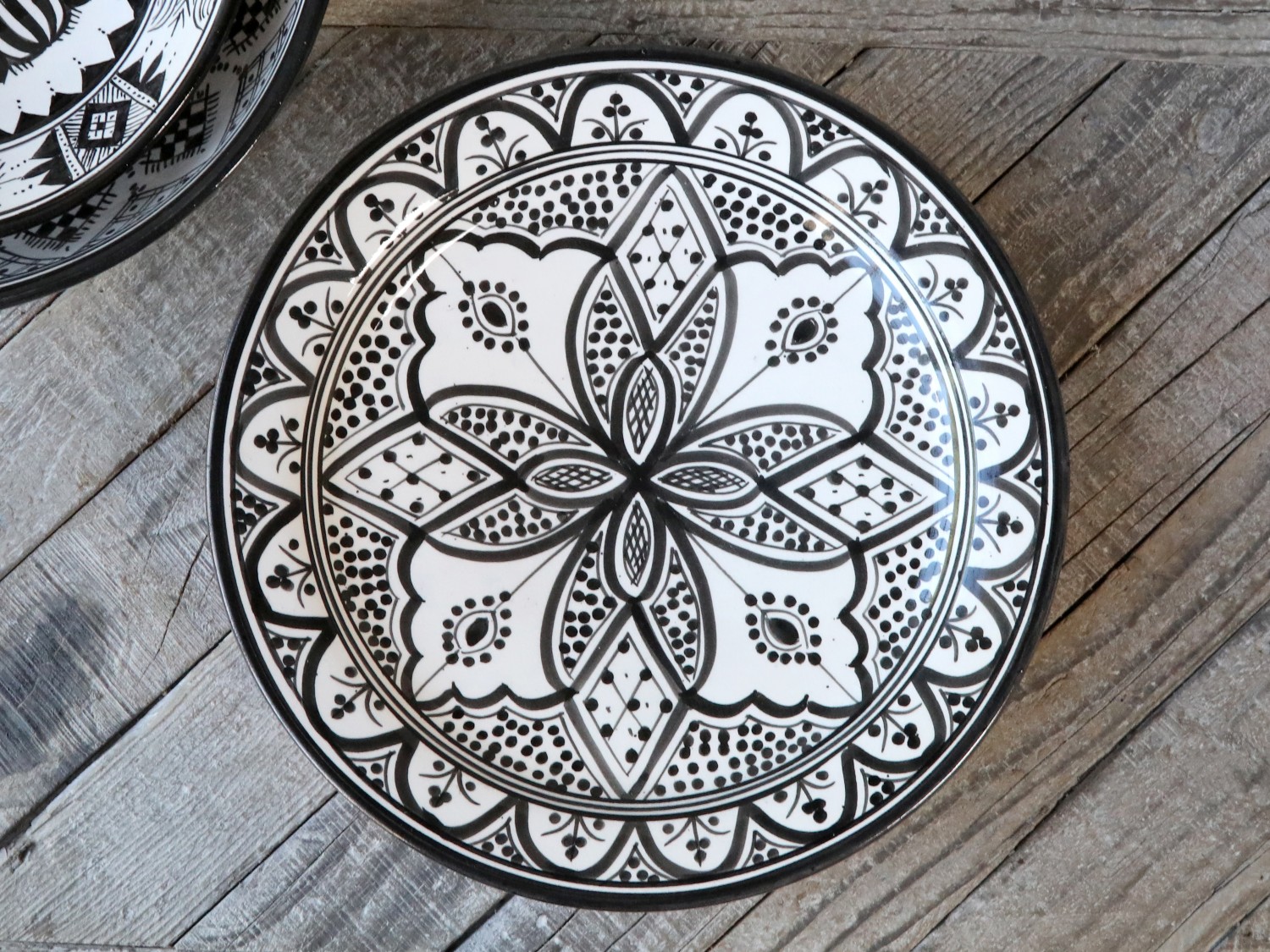 Hand-painted bowl – Salad bowl – H6/Ø35 cm