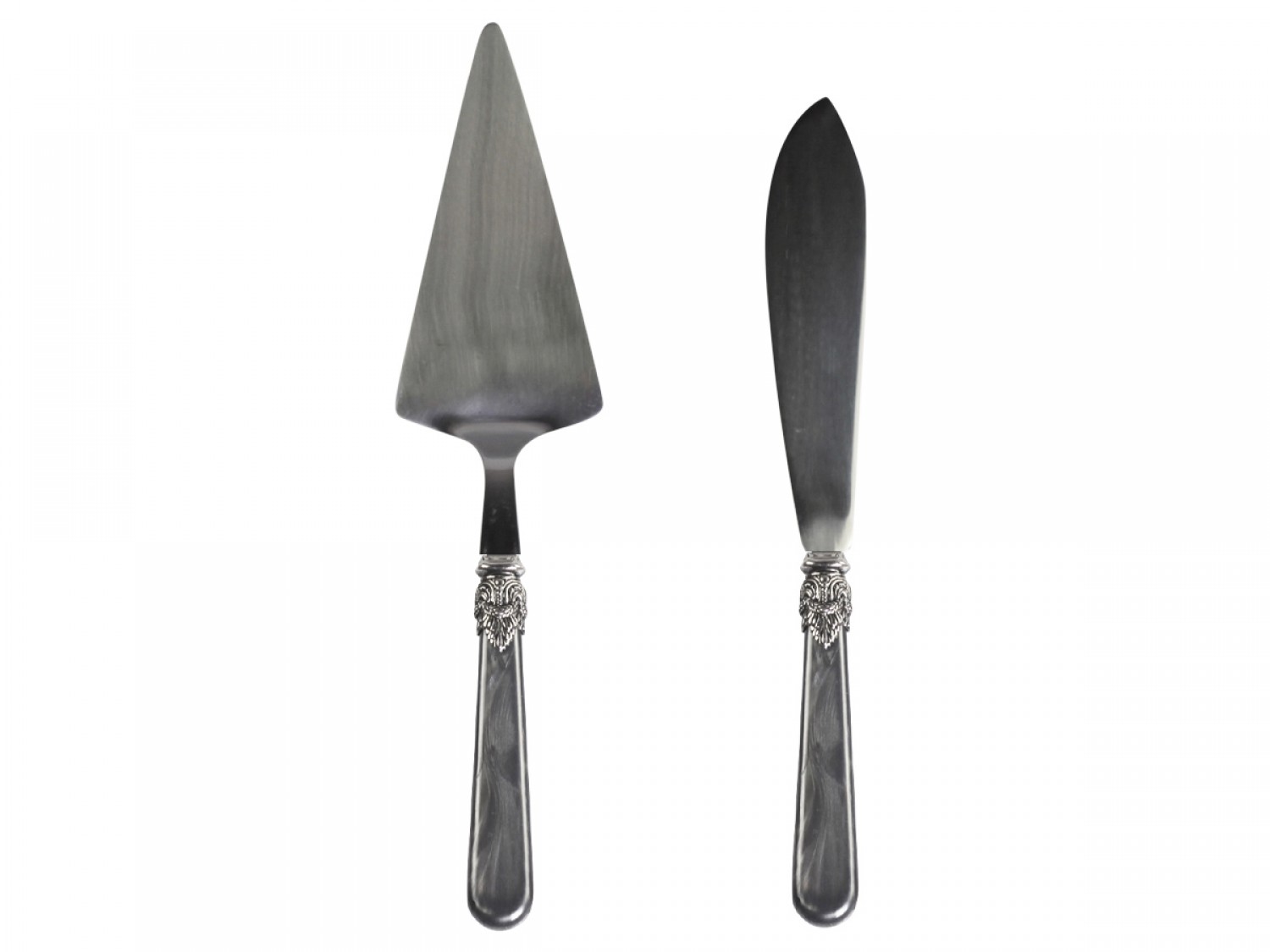 Cake server + knife - Cake cutlery - 2 pieces Antique black - 2